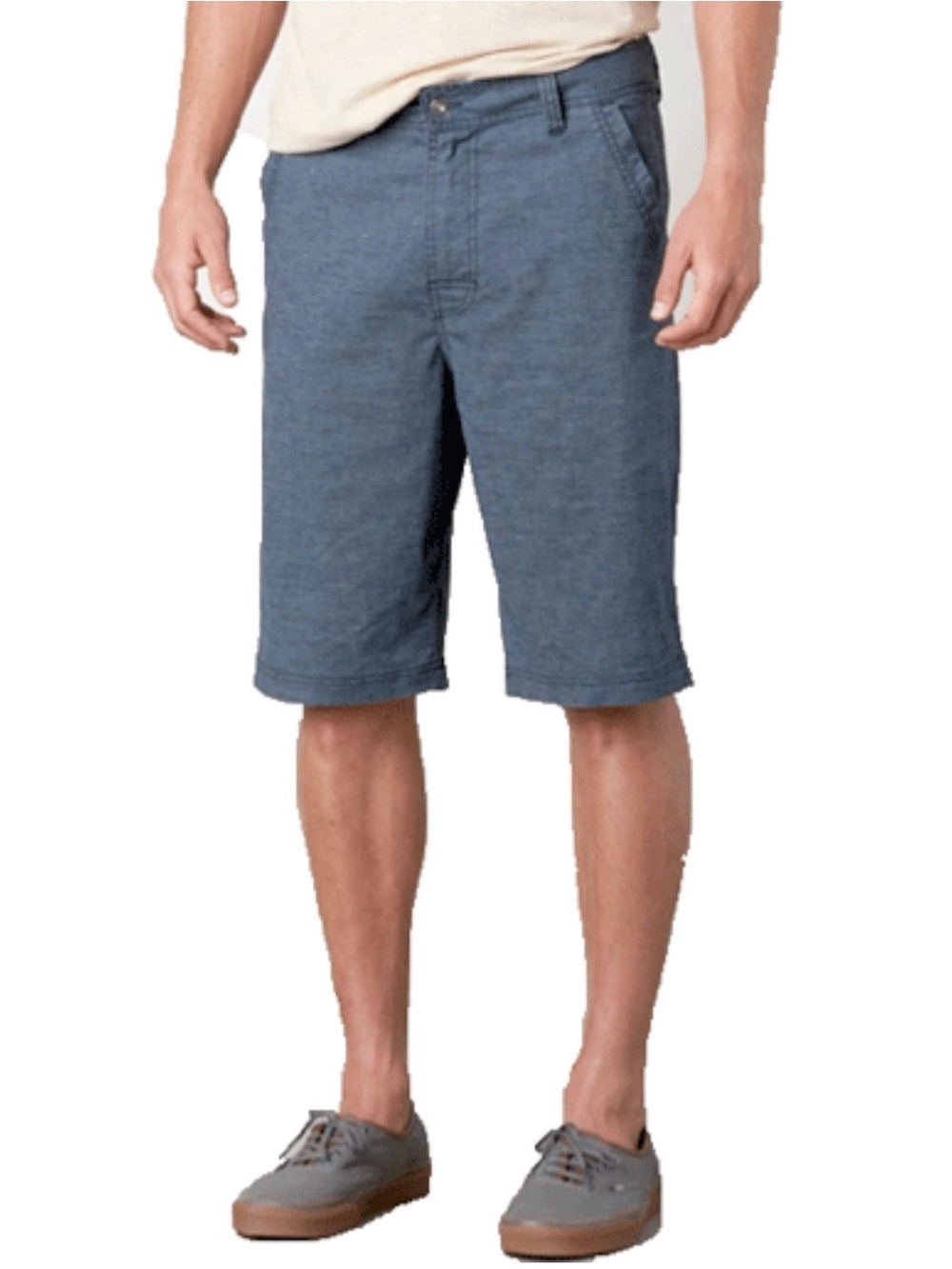 Prana Furrow Short 11" Inseam Blue Hemp Blend Standard Fit Stretch Summer